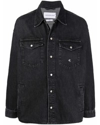 Мужская черная джинсовая куртка-рубашка от Calvin Klein Jeans