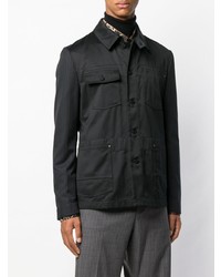 Мужская черная джинсовая куртка-рубашка от Lanvin