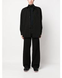 Мужская черная джинсовая куртка-рубашка от Raf Simons