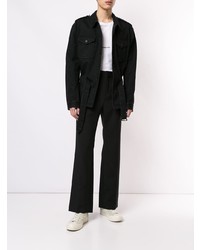 Мужская черная джинсовая куртка-рубашка от Saint Laurent