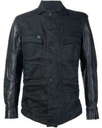 Мужская черная джинсовая куртка от 11 By Boris Bidjan Saberi