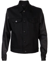 Мужская черная джинсовая куртка от 3x1
