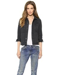 Женская черная джинсовая куртка от AG Adriano Goldschmied