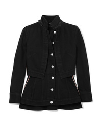 Женская черная джинсовая куртка от Alexander McQueen