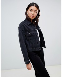 Женская черная джинсовая куртка от ASOS DESIGN