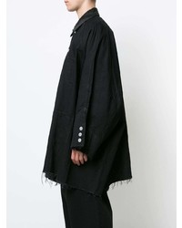 Мужская черная джинсовая куртка от Kidill