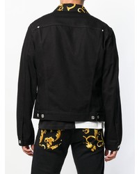 Мужская черная джинсовая куртка от Versace