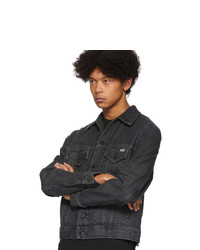 Мужская черная джинсовая куртка от Diesel