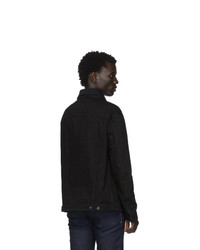 Мужская черная джинсовая куртка от Fendi