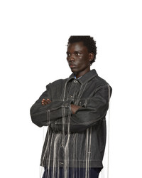 Мужская черная джинсовая куртка от Valentino