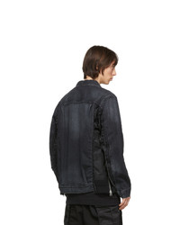 Мужская черная джинсовая куртка от Sacai