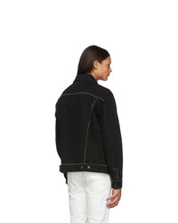 Мужская черная джинсовая куртка от Fendi