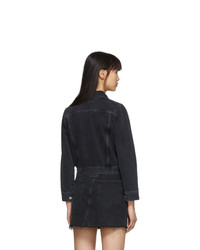 Женская черная джинсовая куртка от Agolde