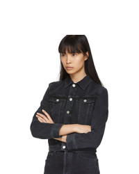 Женская черная джинсовая куртка от Agolde