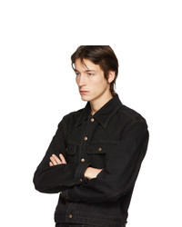 Мужская черная джинсовая куртка от Lemaire
