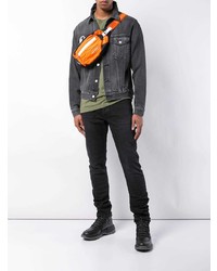 Мужская черная джинсовая куртка от John Elliott