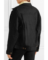 Женская черная джинсовая куртка от Khaite