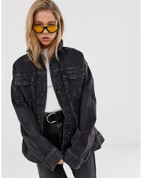Женская черная джинсовая куртка от Cheap Monday