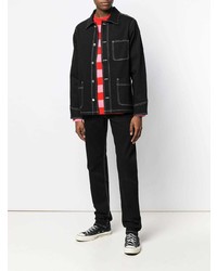 Мужская черная джинсовая куртка от A.P.C.