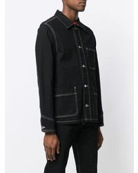Мужская черная джинсовая куртка от A.P.C.