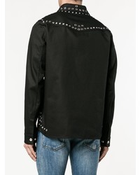 Мужская черная джинсовая куртка от Valentino