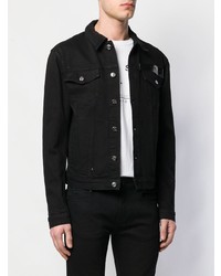 Мужская черная джинсовая куртка от Versus