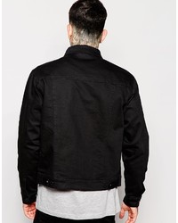 Мужская черная джинсовая куртка от Cheap Monday