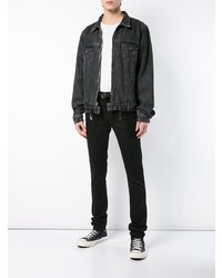 Мужская черная джинсовая куртка от RtA