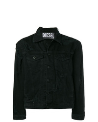 Мужская черная джинсовая куртка от Diesel