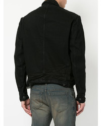 Мужская черная джинсовая куртка от Julius