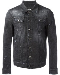 Мужская черная джинсовая куртка от DSQUARED2