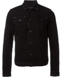 Мужская черная джинсовая куртка от DSQUARED2