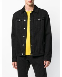 Мужская черная джинсовая куртка от MSGM