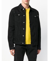 Мужская черная джинсовая куртка от MSGM