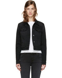 Женская черная джинсовая куртка от J Brand