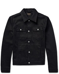 Мужская черная джинсовая куртка от Jean Shop