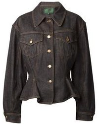 Женская черная джинсовая куртка от Junior Gaultier