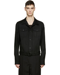 Мужская черная джинсовая куртка от Juun.J