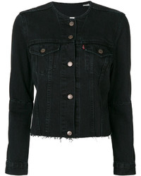 Женская черная джинсовая куртка от Levi's