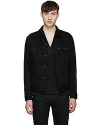 Мужская черная джинсовая куртка от Levi's
