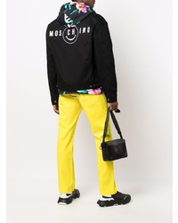Мужская черная джинсовая куртка от Moschino