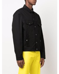 Мужская черная джинсовая куртка от Moschino