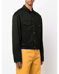 Мужская черная джинсовая куртка от Moschino