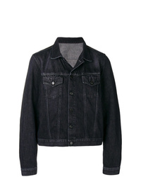 Мужская черная джинсовая куртка от Marcelo Burlon County of Milan