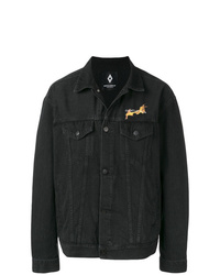 Мужская черная джинсовая куртка от Marcelo Burlon County of Milan