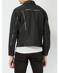 Мужская черная джинсовая куртка от Yang Li