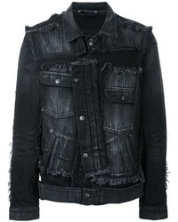 Мужская черная джинсовая куртка от Miharayasuhiro