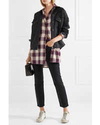 Женская черная джинсовая куртка от 3x1