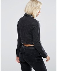 Женская черная джинсовая куртка от Asos