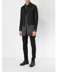 Мужская черная джинсовая куртка от Cedric Jacquemyn